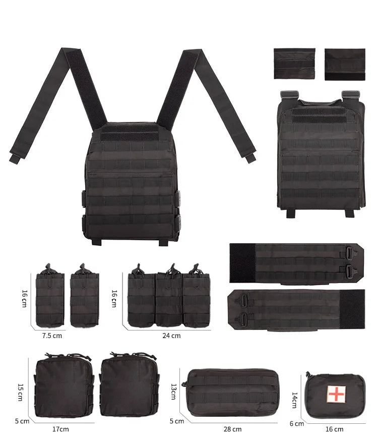 Custom 6094 Plate Carrier Tactical Vest Duty Vest Quick Release Plate Carrier Light Weight Multiple Camo 6094 Plate Carrier - Image 3
