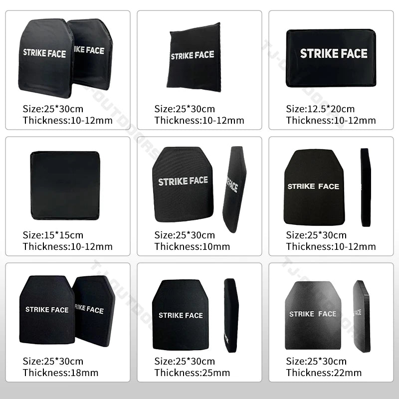 High Protection Ceramic Strike Face 10x12 Inch Ballistic Protection Plate Tactical Vest Plate & UHMWPE, AL203 Protection Plate - Image 2