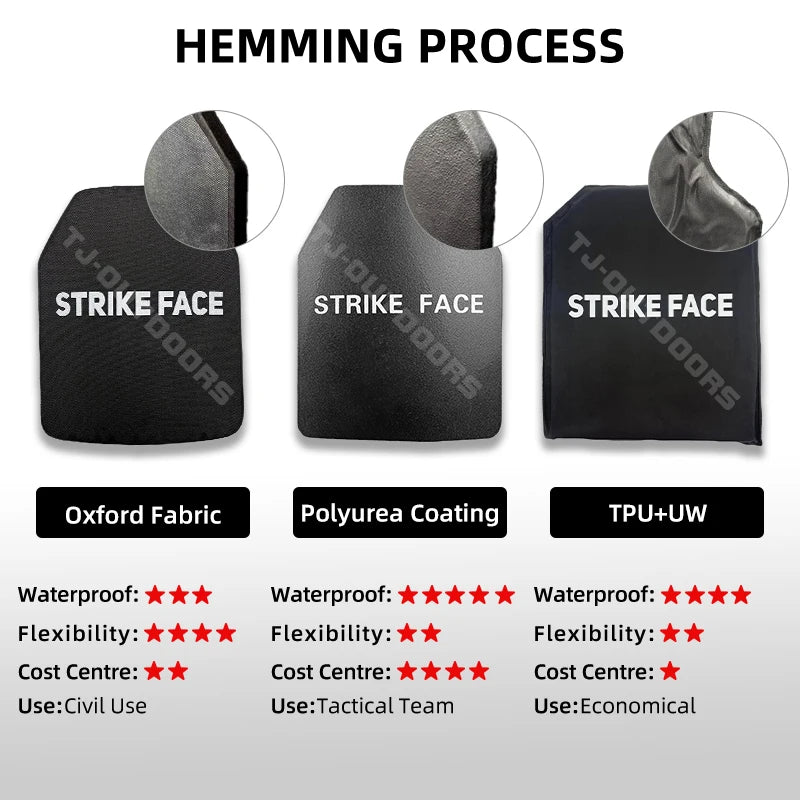 High Protection Ceramic Strike Face 10x12 Inch Ballistic Protection Plate Tactical Vest Plate & UHMWPE, AL203 Protection Plate - Image 3