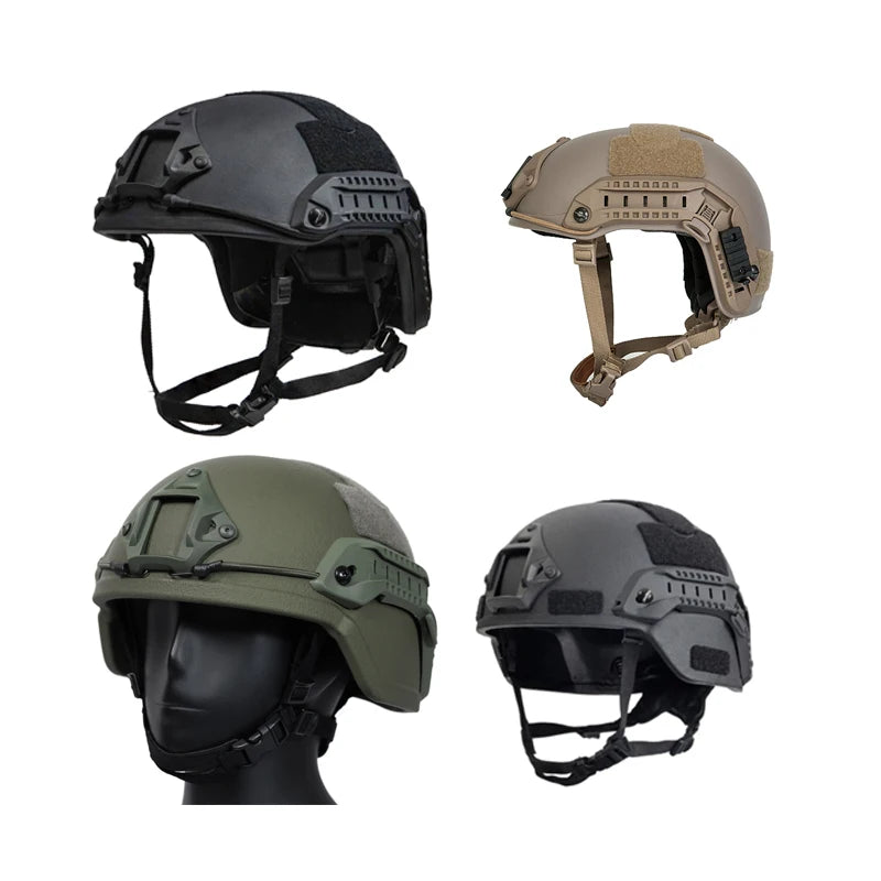 PE, KEVLAR Tactical Fast Ballistic Helmets With Wendy Suspension