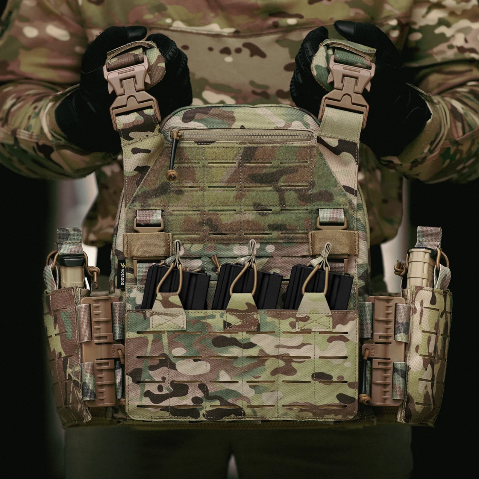 2025 Quick Release Series Doublesafe Tactical Gear Nylon Ballistic Plate Carrier Tactical Molle Vest Armor Vest - Image 4