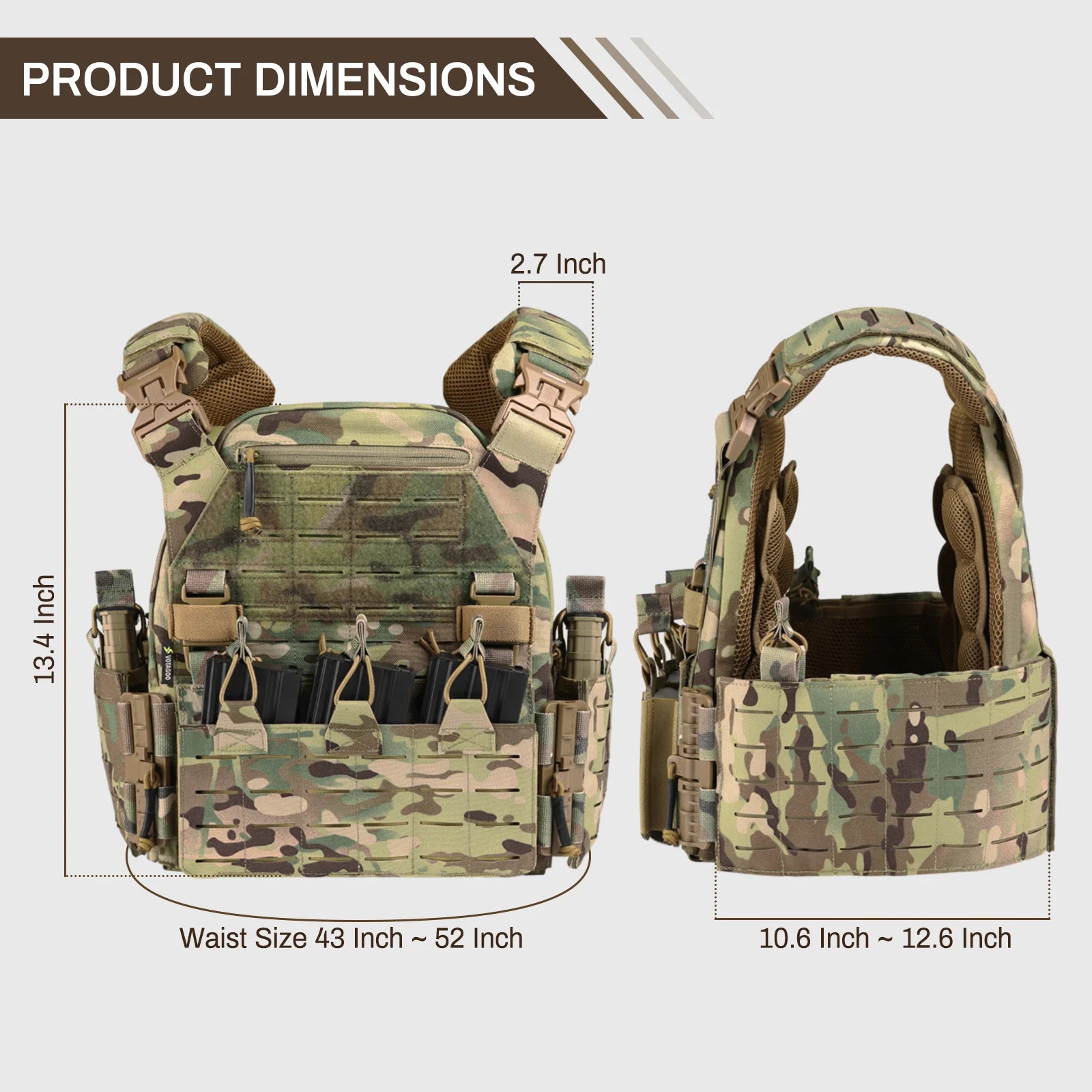 2025 Quick Release Series Doublesafe Tactical Gear Nylon Ballistic Plate Carrier Tactical Molle Vest Armor Vest - Image 6
