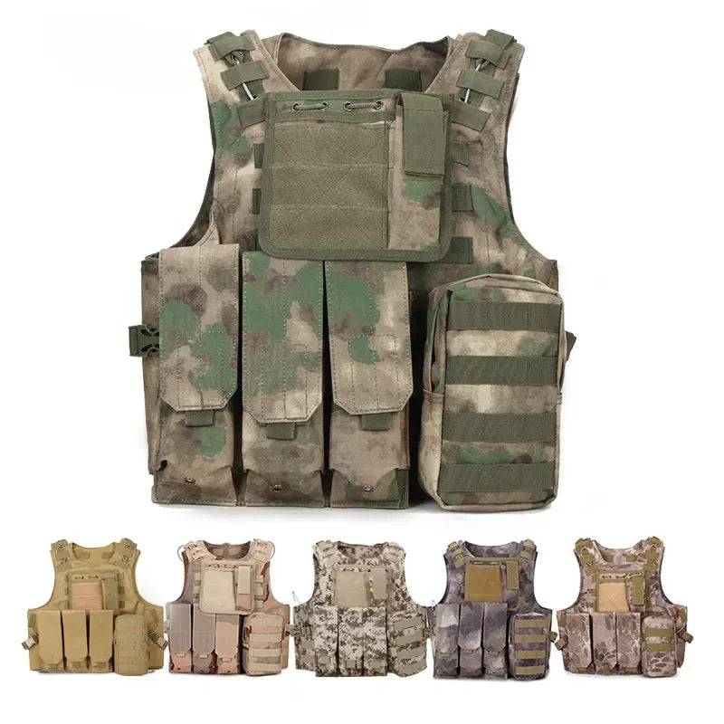 Quick Release Ballistic Fabric Security Plate Carrier Camouflage Hunting Tactical Vest