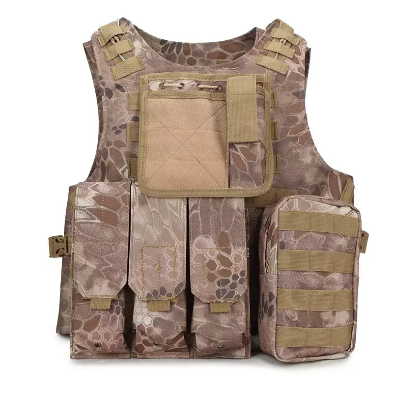 Quick Release Ballistic Fabric Security Plate Carrier Camouflage Hunting Tactical Vest - Image 4